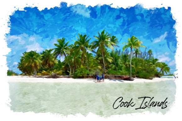 Cook Islands Watercolor Poster: A Designer’s Review for Branding & Marketing Use