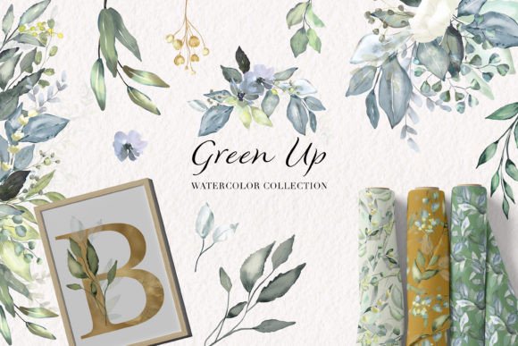 Green Up Watercolor Huge Collection: Illustrations That Elevate Editorial & Web Design