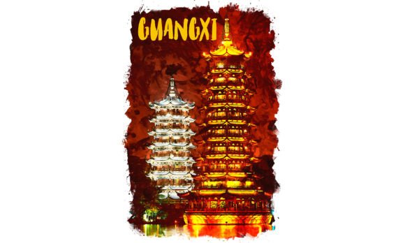 Guangxi Asia Watercolor: A Fresh Illustration for Modern Branding