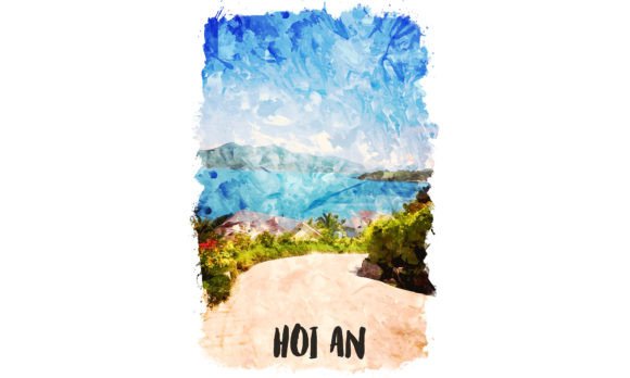 Hoi An Asia Watercolor: A Soft, Storytelling Illustration for Local Branding