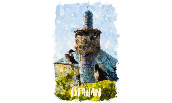 Isfahan Asia Watercolor: A Unique Illustration for Editorial and Web Design
