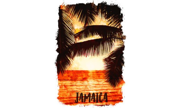 Jamaica Caribbean Watercolor Poster: A Lively Illustration for Local Branding