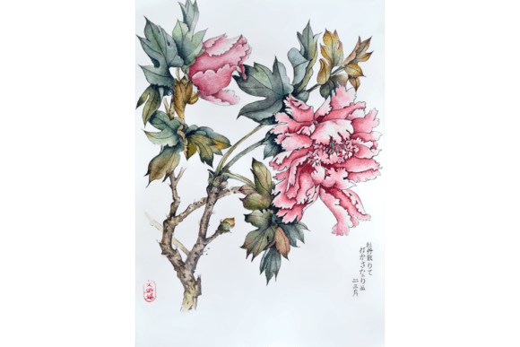 Japanese Watercolor Art Peonies Image: A Designer’s Review for Real Business Branding