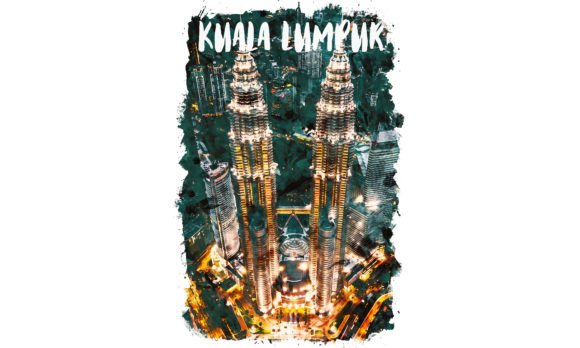 Kuala Lumpur Asia Watercolor: A Versatile Illustration for Modern Branding
