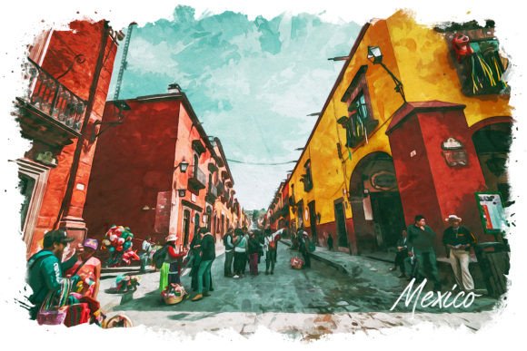 Mexico Watercolor Poster Illustrations for Crafters & Etsy Sellers
