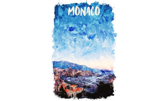 Monaco Europe Watercolor Poster: A Designer’s Honest Take for Real Embroidery Use