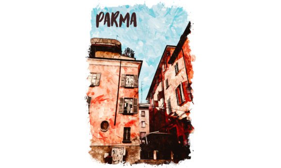 Parma Europe Watercolor Poster: A Versatile Illustration for Modern Branding and Marketing