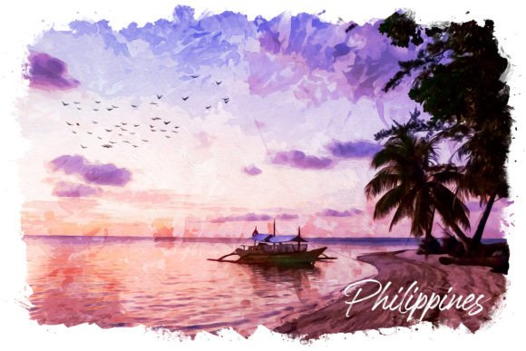 Philippines Watercolor Poster: A Versatile Illustration for Local Branding